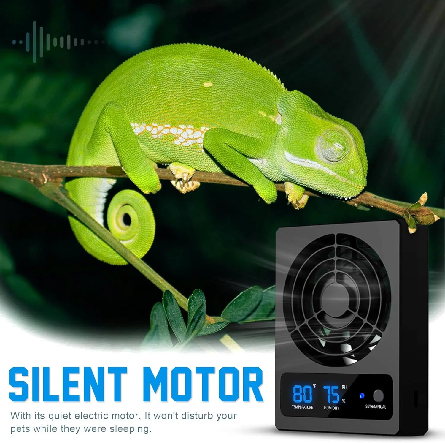 USB interface ventilation, heat dissipation, cooling, humidity, reptile feeding tank fan
