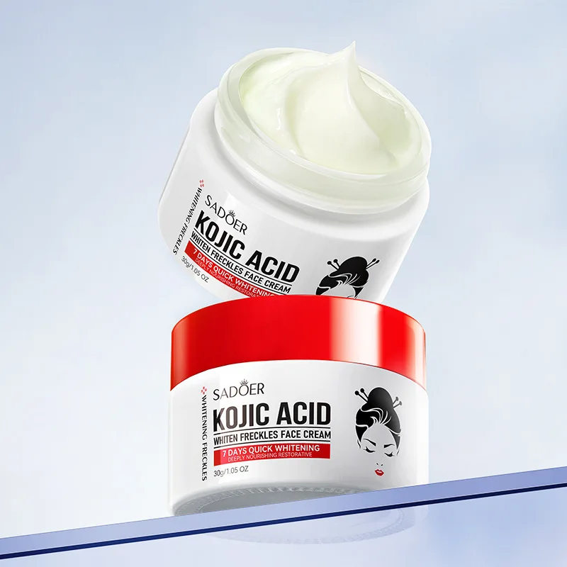 1/2pcs SADOER Kojic Acid Face Cream Moisturizing Freckle Removing Creams Brightening Hydrating Facial Cream Skin Care Products