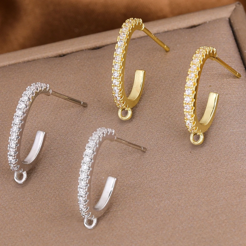 Juya DIY 여성용 귀걸이 수제 금은 도금 Earwire 고정 장치 Shvenzy 귀 와이어 패스너 후크 액세서리 용품 만들기