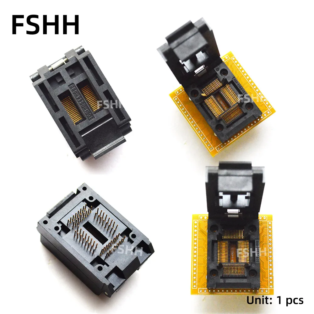 

QFP64 TQFP64 LQFP64 test socket IC51-0644-692 IC Socket Programmer's Adapter Pitch 0.8mm Size 14x14mm 18x18mm