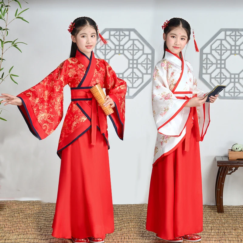 

Toddler Baby Girl Classic Hanfu Children Tang Dynasty Fairy Performance Ancient Costume Princess Cosplay Stage Dance Suit Party