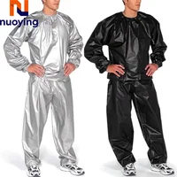 Ensemble de 1 tenue de sauna durable anti-déchirure pour l'entraînement, la remise en forme, la perte de poids, amincissante, couleur unie, vêtements de sport pour la salle de sport 2