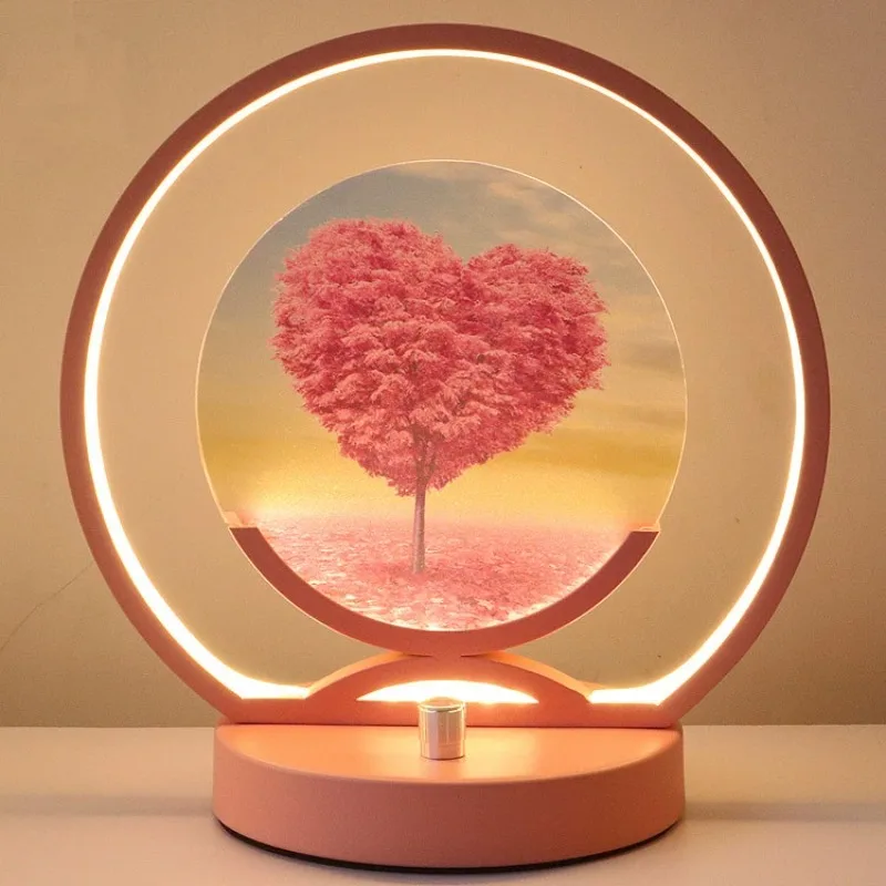 

Nordic desk lamp, spray painting, creative and warm wedding celebration, modern and romantic wedding room, dowry decoration lamp