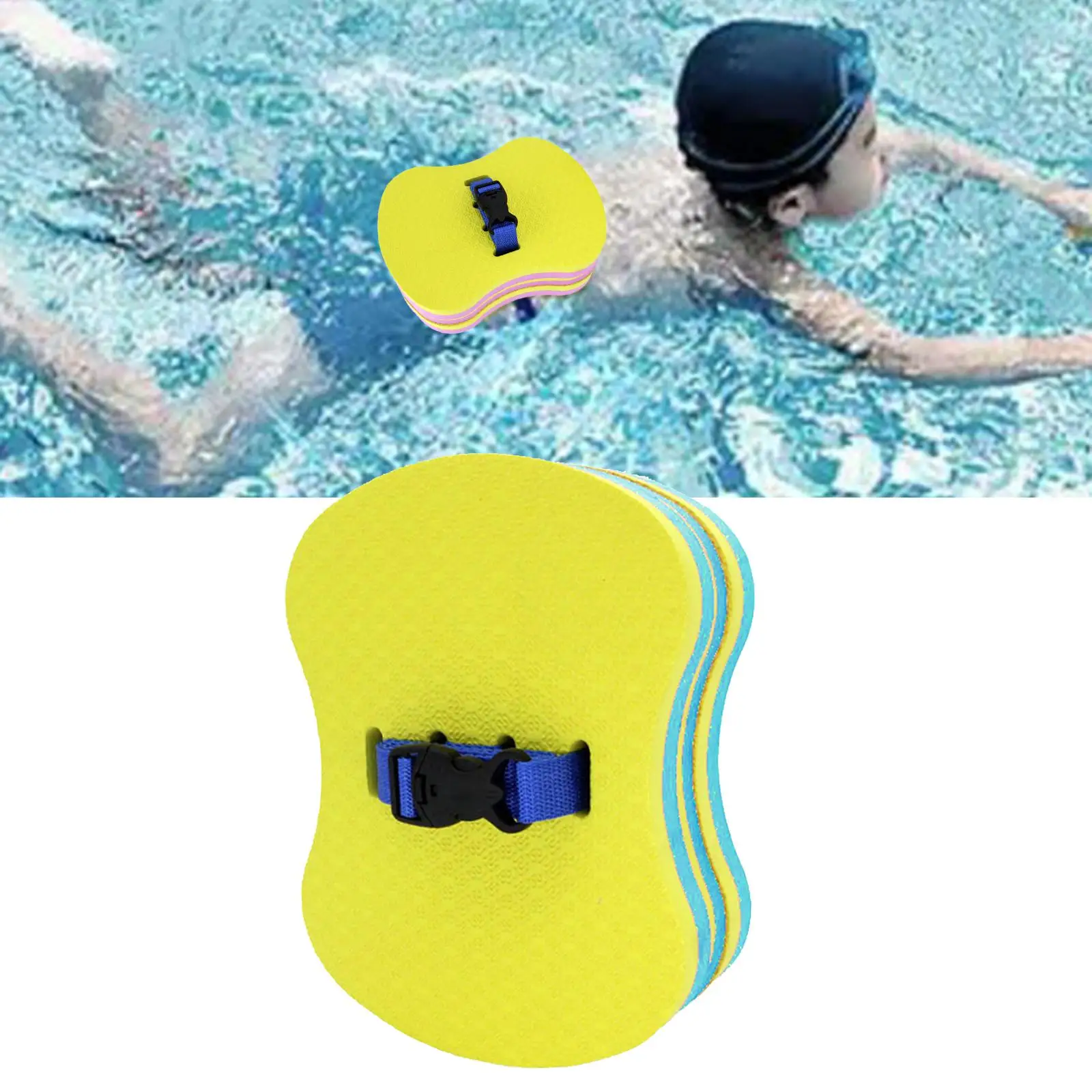 AdjustableBackFoamFloatingBeltWaistSafetySwimmingKickboard