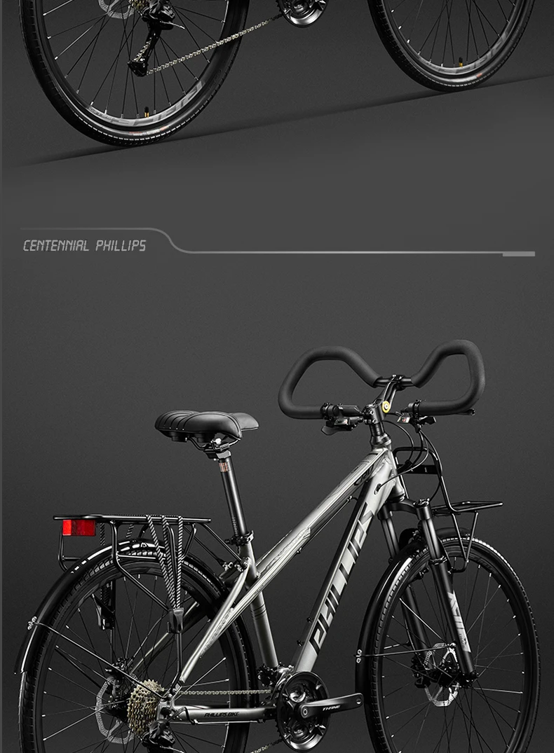 Touring Bike Travel Bicycle 24/27/30/33 Speed Aluminium alloy Longrider Road Bike 27.5” Treking Bicycles With Butterfly Handle