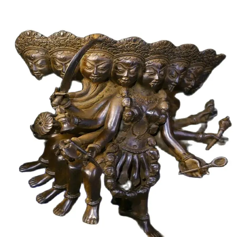 

Tibet Bronze Skull Stealth Disaster Elimination Guardian Morrison Buddha Statue