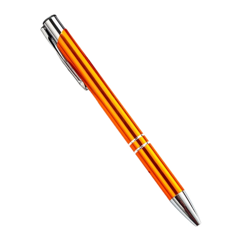 Tragbare schwarze Signatur Stift Metall einziehbare Kugelschreiber Büro Schreibstift für ideal für Lehrer Frauen Männer Büro – Detail 5