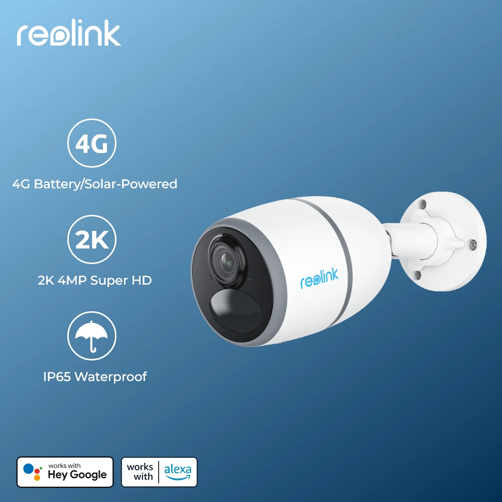 Reolink GO Series 4MP Battery 4G Sim Card Network Camera Wild Video Surveillance IP Cam LTE Human Car Detection Security Camera