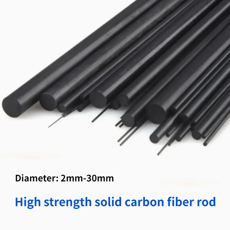 1/2/5pcs Imported High-strength Carbon Fiber Solid Rods Diameter 2mm ...