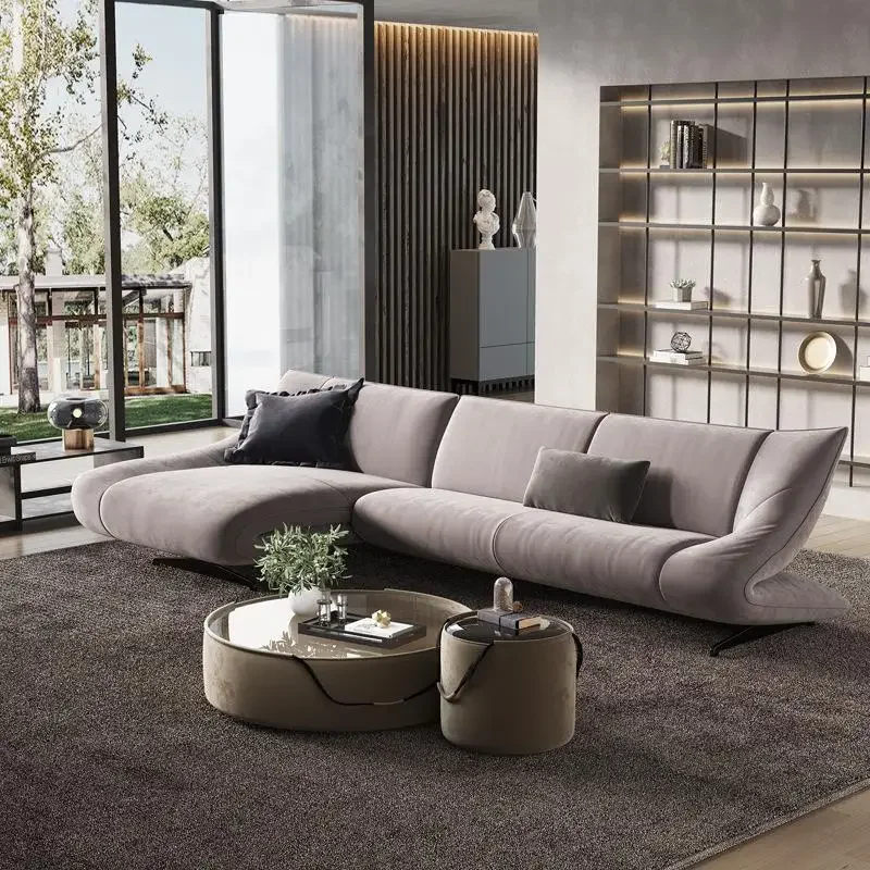 

Диван из современной ткани в скандинавском стиле, диван-комбинация для гостиной, итальянский роскошный диван с матовой тканью