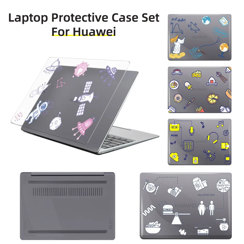 

Laptop Case for 2023 Huawei MateBook D14/D15/D16/13/14/14s/16s/X Pro Hard Shell 2022 Cartoon Clear Cover