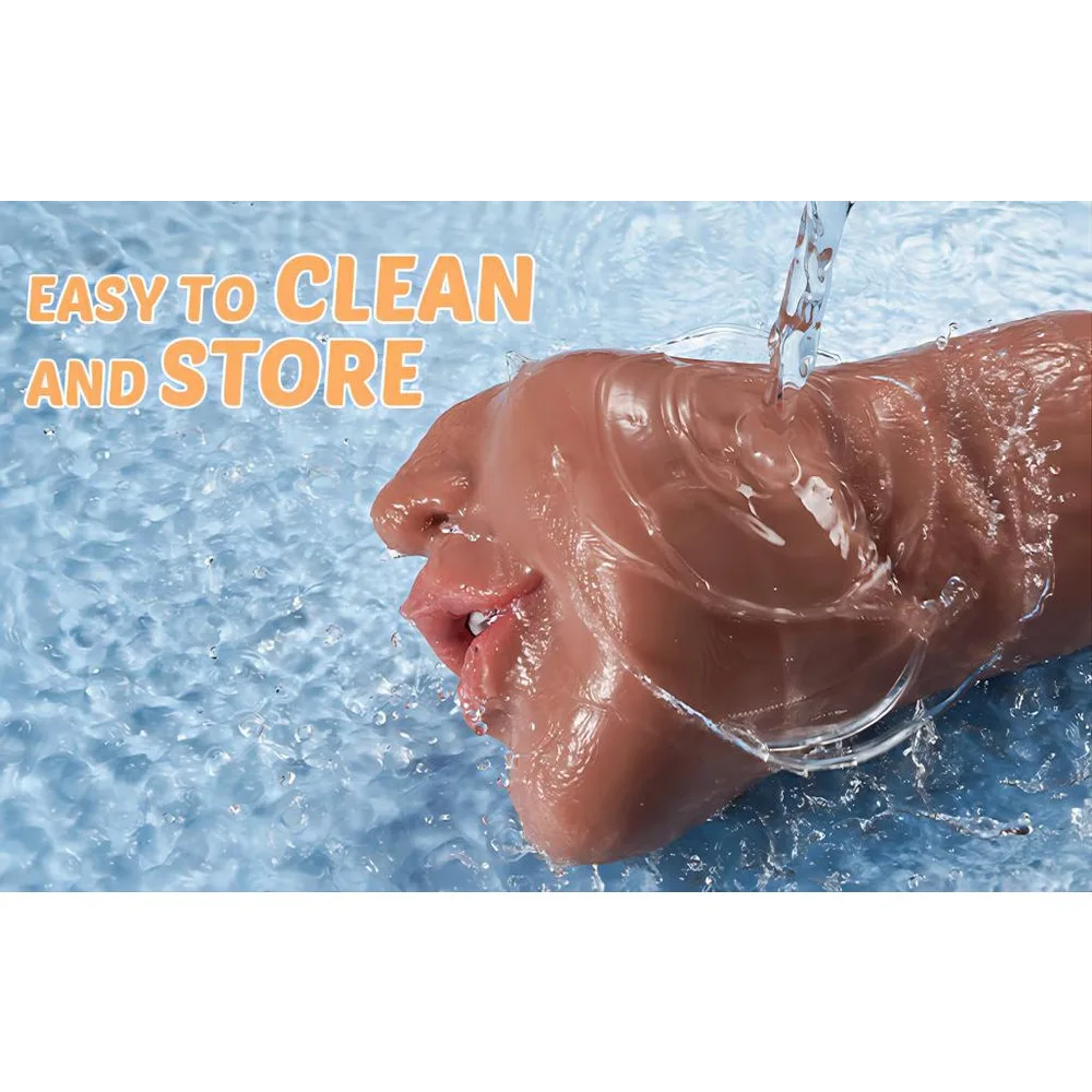 Male Masturbator 3 IN 1 Vaginal Anus Double Head for Men