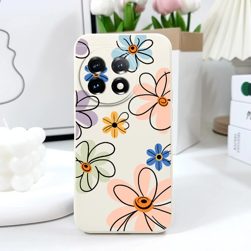 Hoop Flower Liquid Silicone Phone Case Cover