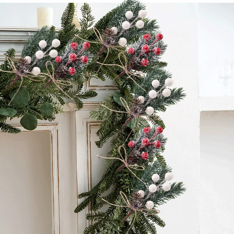 Artificial Christmas Berry Branches For Holiday Wreath Decor_voghion.com