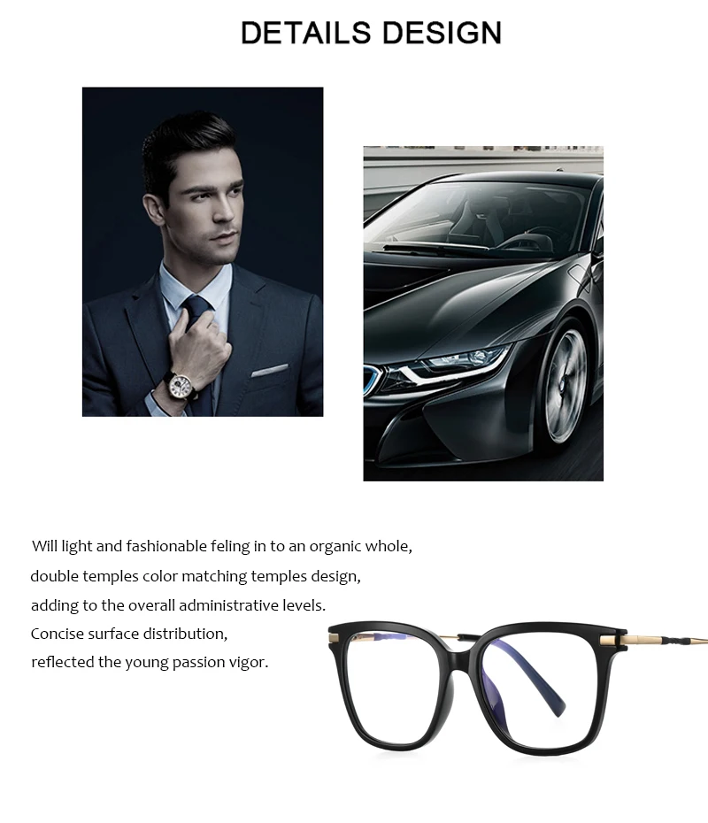 SZTZX Mode Weibliche Photochrome Anti Blue Ray Blocking Lesebrille für Frauen Myopie Hyperopie Rezept Optische Brillen – Detail 8
