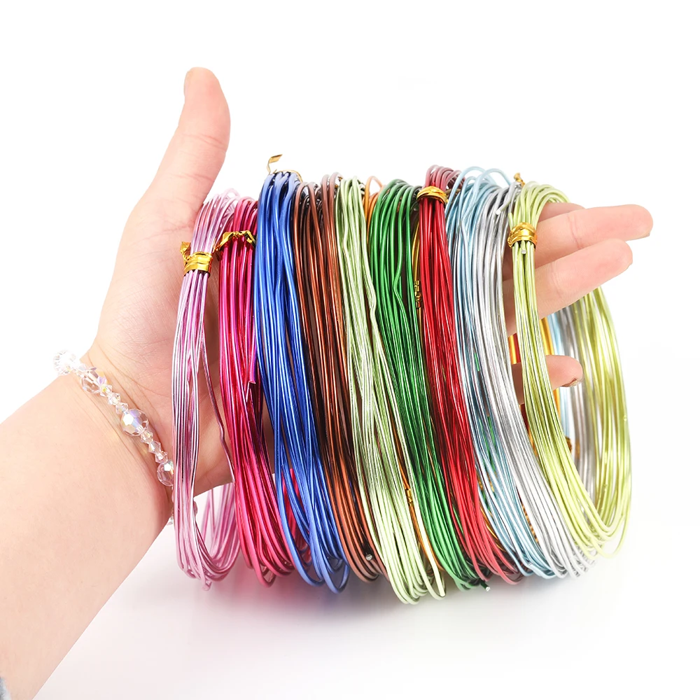 2-10m 0.6/0.8/1.0/1.2/1.5/2/2.5/3mm Aluminum Wire Color Painted Metal Cord For DIY Jewelry Making Findings Accessories
