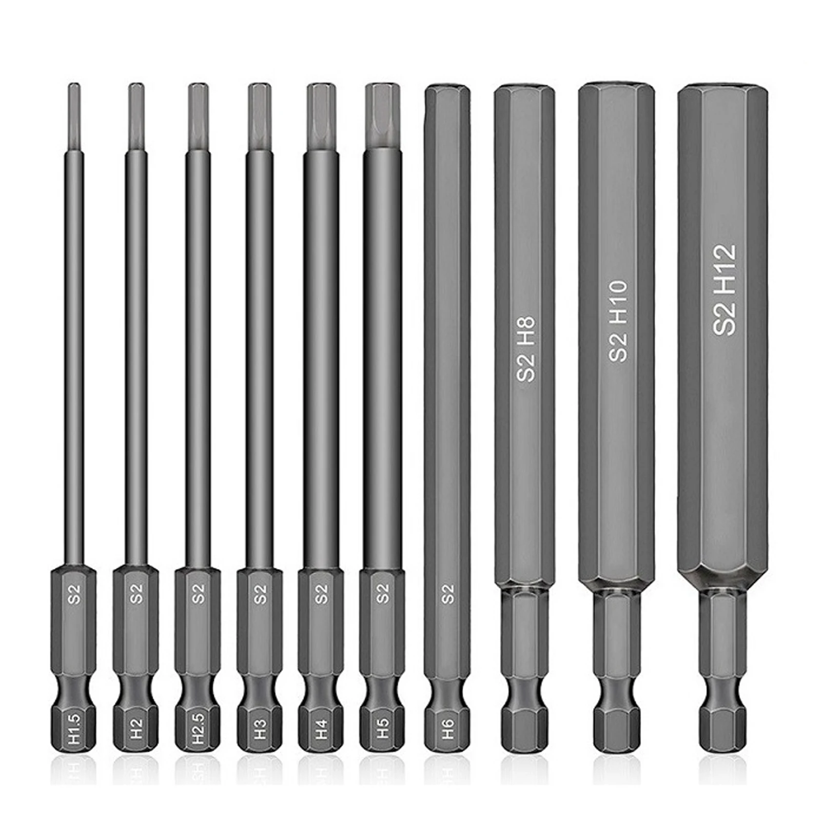 8/10pcs Hex Head Allen Wrench Drill Bits Set Multiple Size Allen