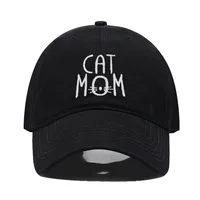 Washed Cotton Baseball Cap for Men & Women Unisex CAT MOM Embroidery  Sun Protection Hat Outdoor Sports Wholesale & Dropshipping 2