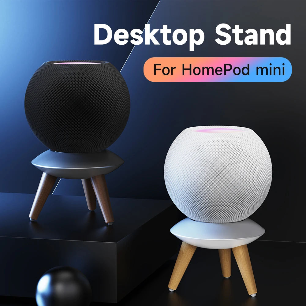 elegantstunning Stainless Steel Stand for Ap-ple HomePod Smart Speaker Anti-Slip Metal Base Pad Holder for Ap-ple Speaker Accessories Silver 