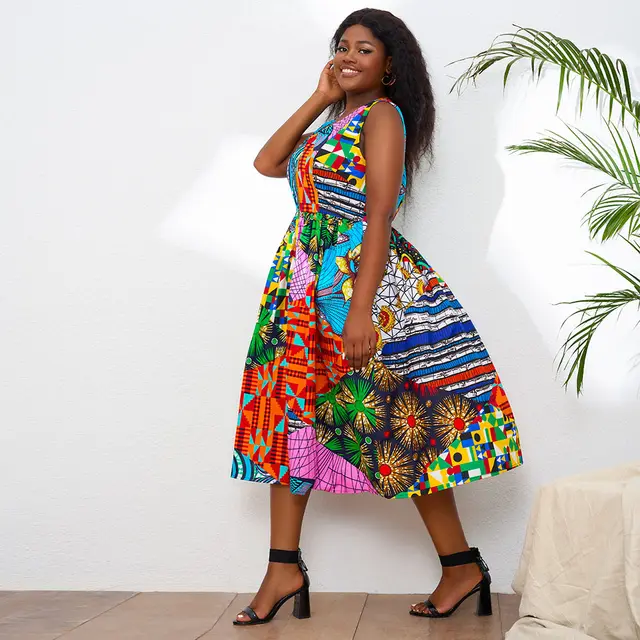 Amina Sleeveless Print Dress - Image 4