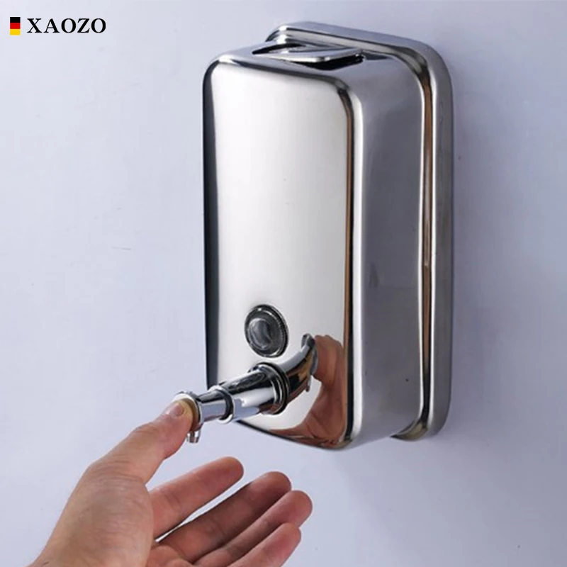 

304 Stainless Steel Manual Soap Dispenser Bathroom Wall Mounted Pressing Hand Sanitizer Box Hotel Bathroom Soap Dispenser