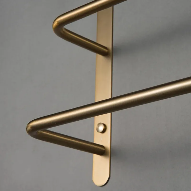 Gold Bathroom Towel Rack Stainless Steel Towel Bar Adhesive Holder Bathroom Accessories