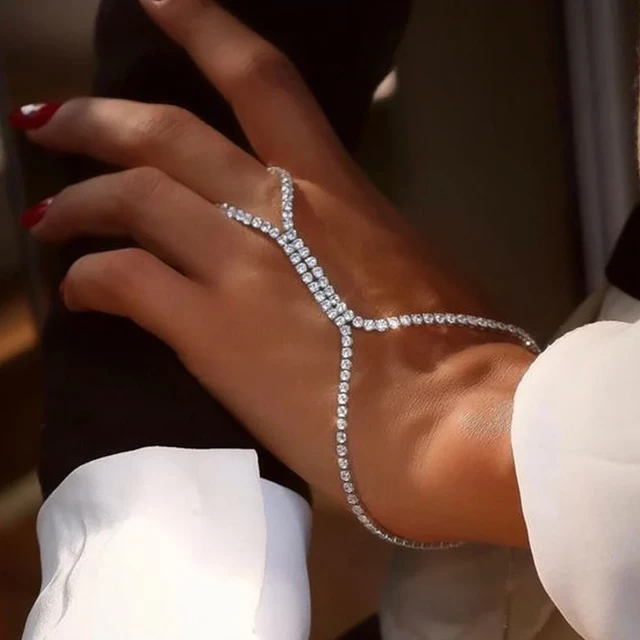 Aesthetic Bracelet Ring✨ | Hand chain jewelry, Hand jewelry, Fancy jewellery