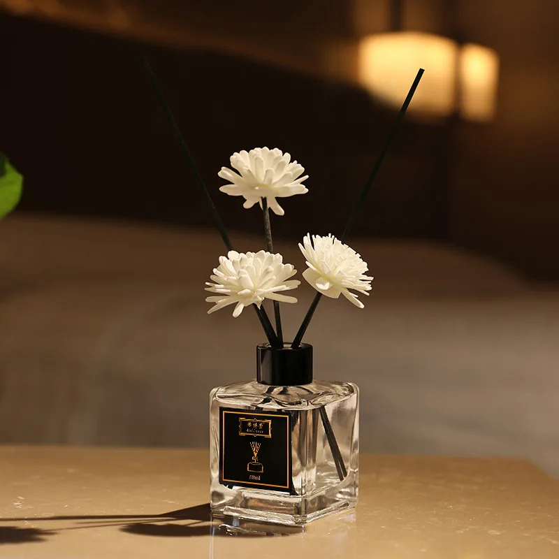 Tishixuan Fire-Free Aromatherapy Set Household Indoor Toilet Deodorant Aromatherapy Bottles Rattan Dried Flower Lasting Fresh Ai