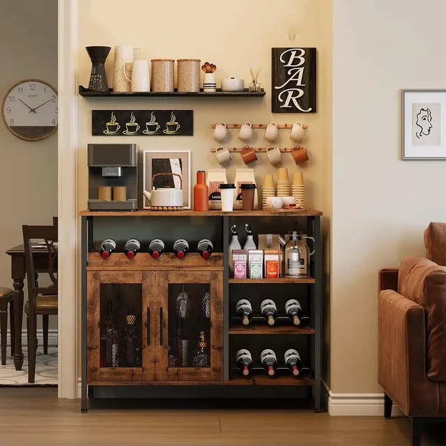 67" LED Wine Bar Cabinet 3