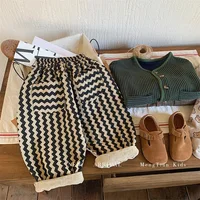 Children Clothing Kids Pants 2023 Spring and Autumn New Fashionable Korean Style Striped Casual Simple Baby Boys Harem Pants 4