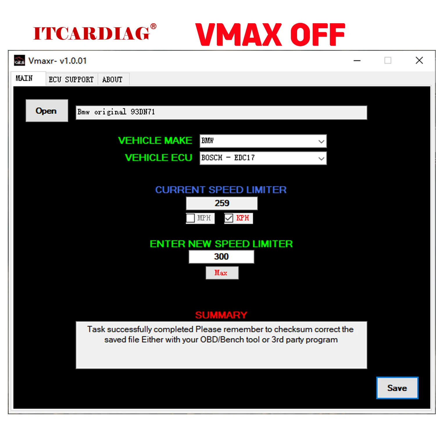 Vmaxr Vmax Off Software Unlock The Speed Limiter of Cars For VAG ALFA BMW FIAT HYUNDAI KIA OPEL