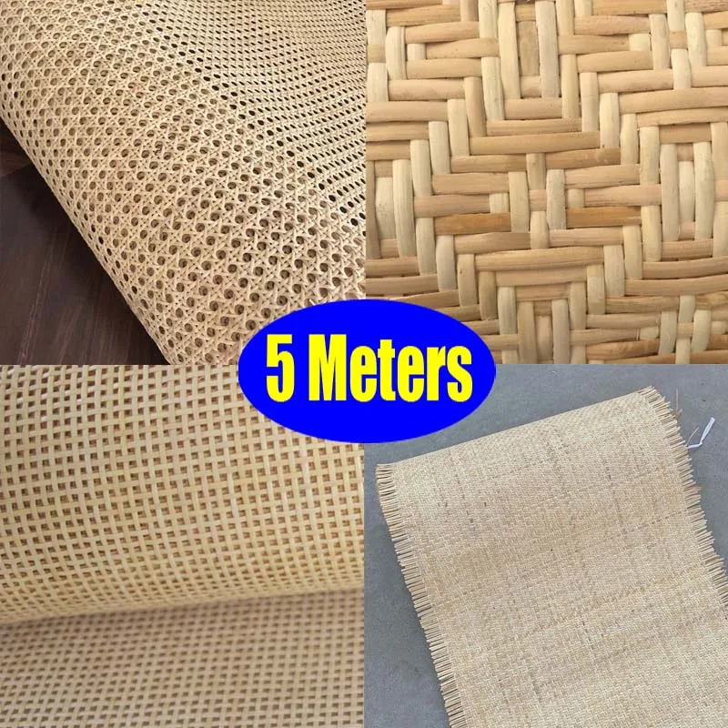 

5 Meters 35/40/45/50cm Wide Natural Indonesian Rattan Cane Roll Home Chair Table Repair Material Hotel Cabinet Ceiling Decor