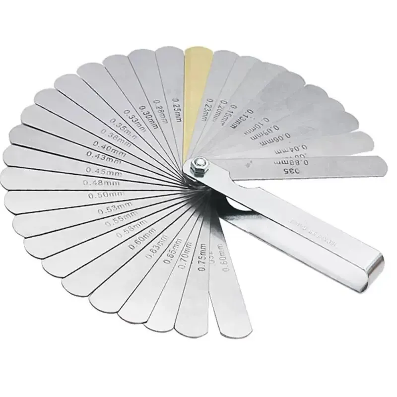 Feeler Gauge Metric Thickness Feeler Gauge 32 Blades Set Tappet With Brass Gap Measure Tool Range 0.04mm 0.88mm Valve Motorcycle Measurement