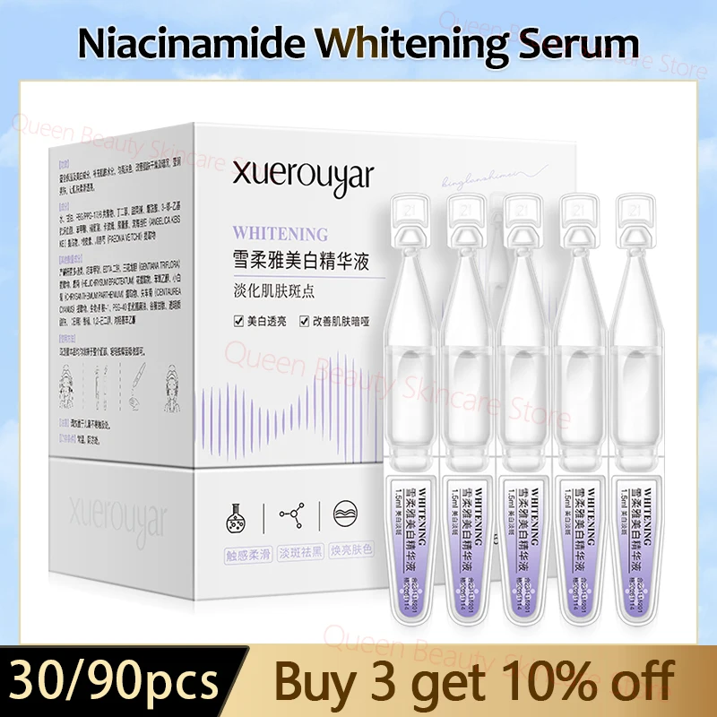 Glutathione Whitening Spot Lightening Serum Vitamin C Essence Niacinamide Brightening Hyaluronic Acid Korean Skin Care 30/90pcs pore shrinkage facial serum moisturizing nourishing desalinating pore firming brightening whitening niacinamide skin care 32ml