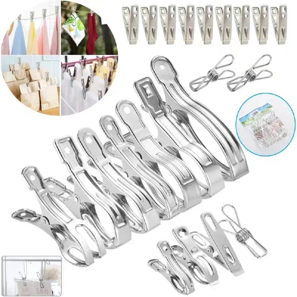 1pcs Clothes Pegs Stainless Steel Clothespins Drying Towels Socks Clothing  Clamp Bedspread Hanger Clip Laundry Cloth Pins - AliExpress