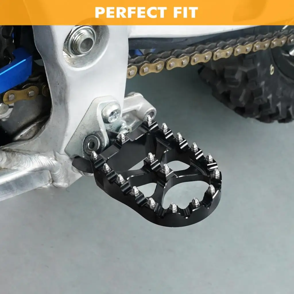 NICECNC Für Yamaha YZ125 YZ250 1998-2023 YZ125X YZ250X YZ65 2018-2023 YZ85 2002-2023 Motorrad Fußstütze fuß Peg Pedal Aluminium – Detail 7
