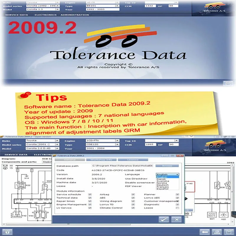 

2023 Tolerance Data 2009.2 car repair software Provide maintenance data Wheel Mounting Lubricant Adjustment Labels GRM Alignment