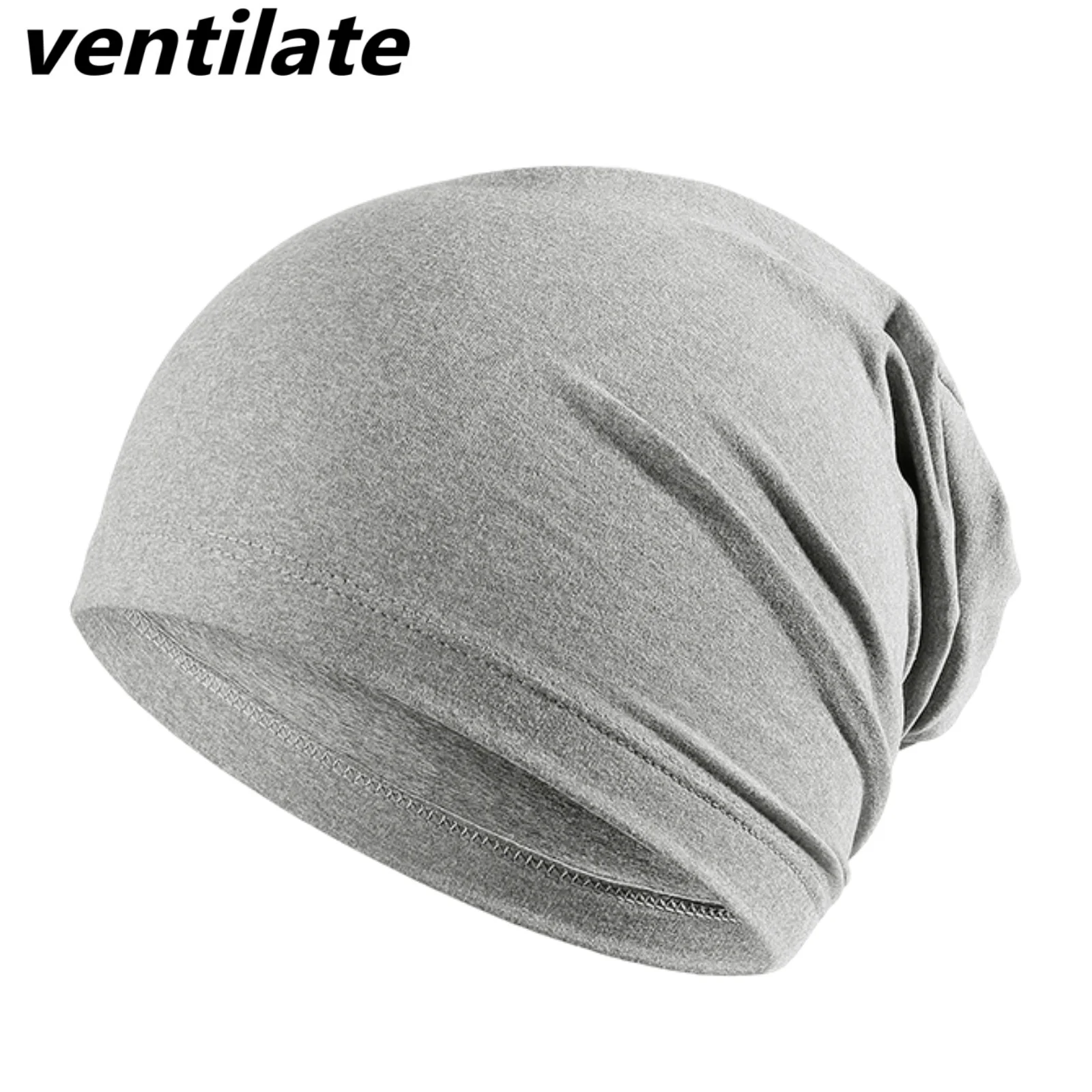 Solid Color Unisex Slouchy Beanie - Lightweight Hip-Hop Cotton Cap