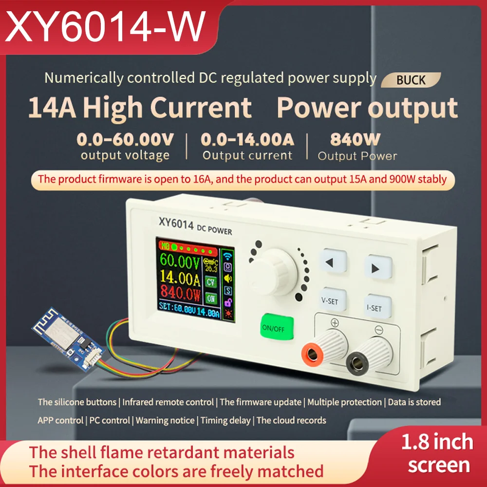 

XY6014 CNC Регулируемый понижающий модуль постоянного тока с постоянным напряжением и постоянным током 900 а Вт