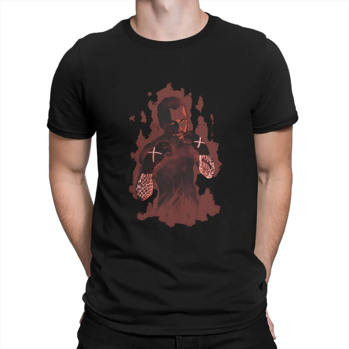 

Fashion Bulldog T-Shirts Men Crew Neck 100% Cotton T Shirt CM Punk Professional Wrestler Short Sleeve Tees Unique Clothes