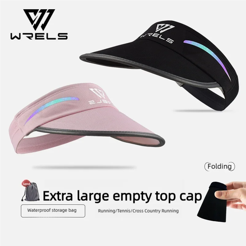 WRLES Summer Running Caps Breathable UV Protection Baseball Hats Cycling Hiking Beach Sport Tennis Empty Top Sun Visor Hat WRS-MZB30