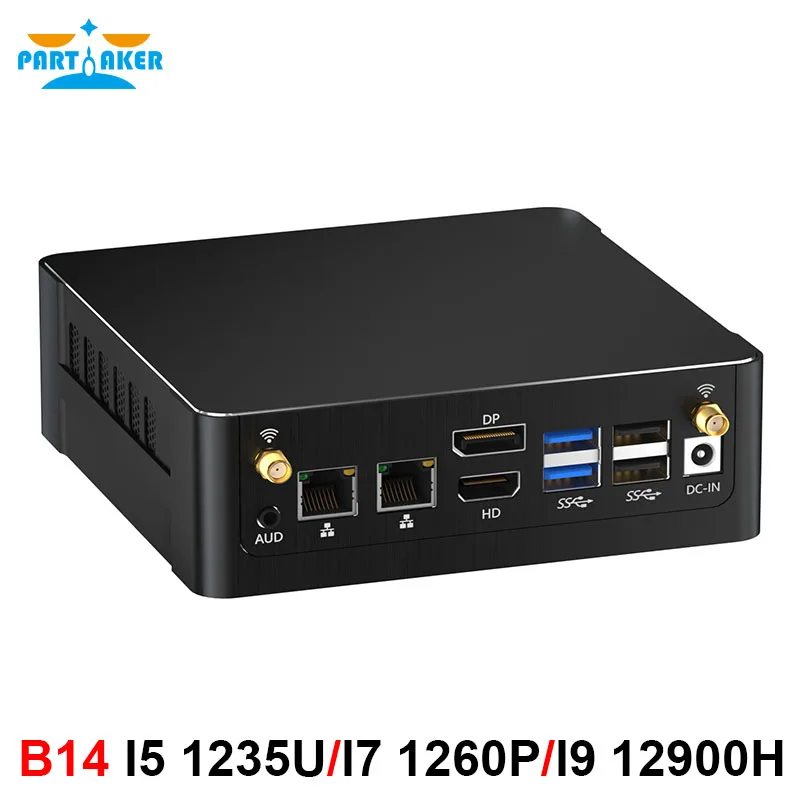 Partaker 12Th Gen Intel I9 12900H I7 1260P I5 1235U Gaming Mini Pc Windows 11 Pcie4.0 Dual Lan 2.5G Mini Computer Da Gioco Wifi6