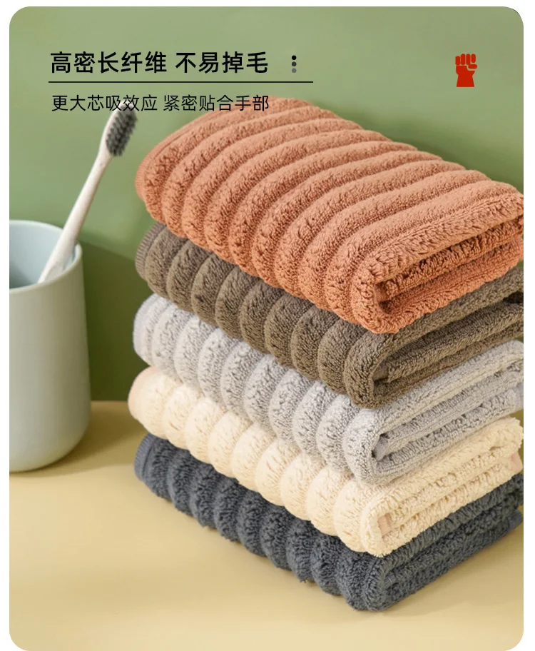 Description Picture 4 of itemCoral Fleece Square Towel Hand Towel Kitchen Handkerchief Bathroom Soft Absorption No Hair Loss Quick-drying