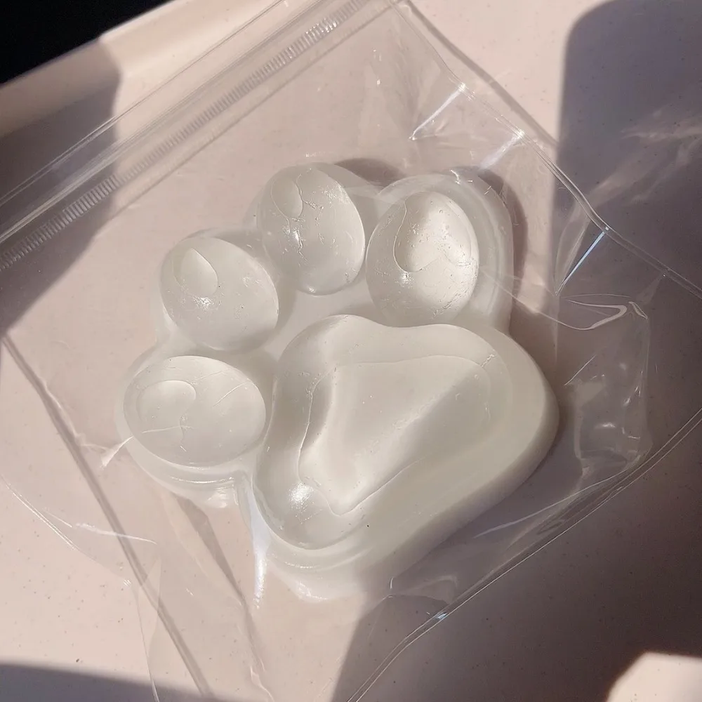 Squishy Transparent Oversized Cat Paw Fidget Toy Slow Rebound Stress Relief Pinch Soft Squeeze Toy for Kids Adults Holiday Gifts 6