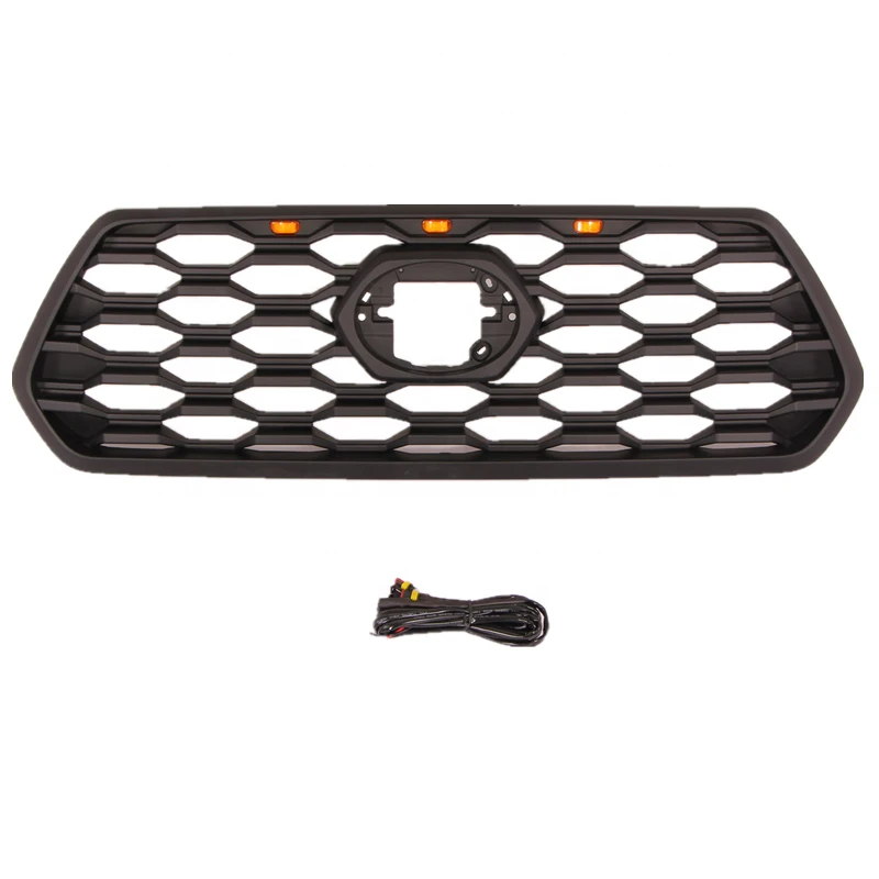 

Suitable for Toyota Tacoma 2016 2017 2018 2019 2020 Car Body Kit Lights Front Upper Grill Honeycomb Abs Plastic