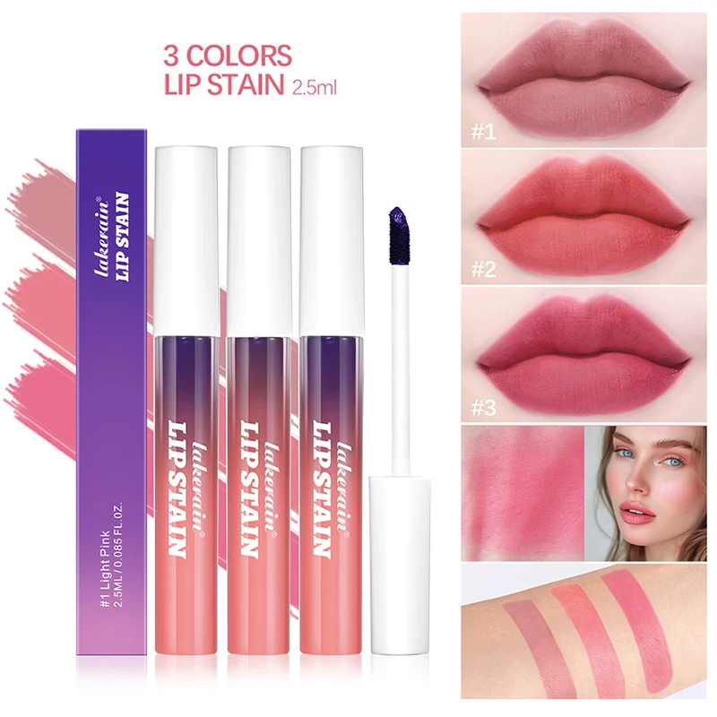​Lip Stain Tear-Off Natural Matte Waterproof Tattoo Dyed Transfer Resistant Lip Tint Gloss Peel Off Purple Liquid LipstickMakeup 3