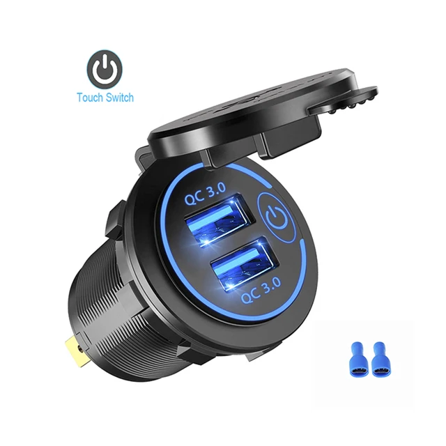 Quick Charge 3.0 Dual USB Fast Car Charger Socket Accessories