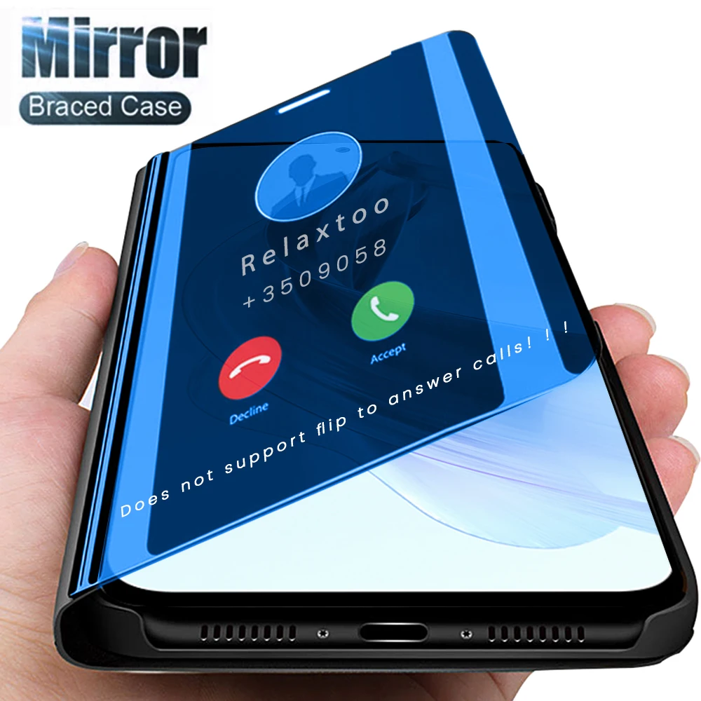 Honor90 Light 5G Case Smart Mirror Leather Magnetic Flip Stand Cover On Per Honor 90 Lite 90 Lite 5G 2023 Crt-Nx1 6.7 "Book Coque