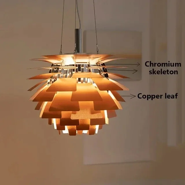 Hanging Lamps Artichoke Suspension Modern LED Pinecone Pendant Lights Louis Design Chandelier Living Home Decor Creative 4