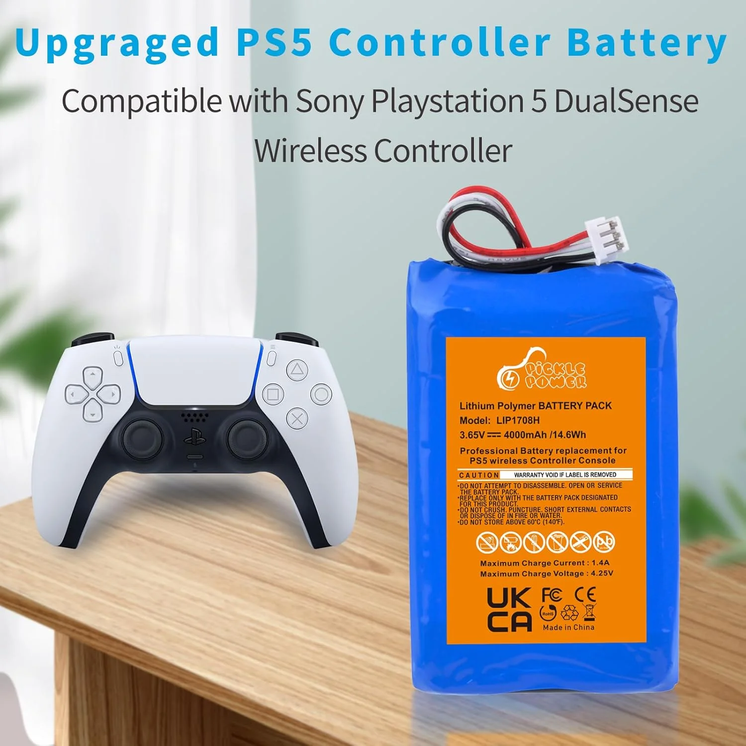 Batterie Pour Manette PS5 DualSense - 2000mAh LIP1708 - Compatible Sony